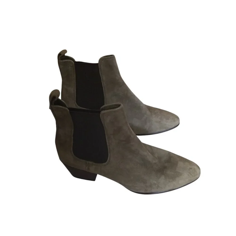 SAM EDELMAN REESA SUEDE ANKLE BOOTS BOOTIES POINTED TOE SIZE 6.5